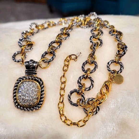 Kirks Folly Jewelry - Kirks Folly 2-tone Necklace with Charm